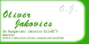 oliver jakovics business card